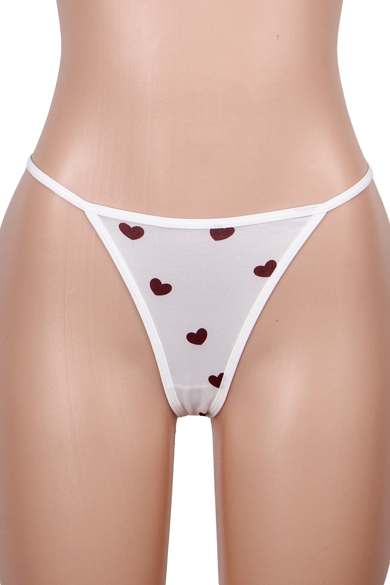 Plus Size White with Hearts Stretch Lace Babydoll