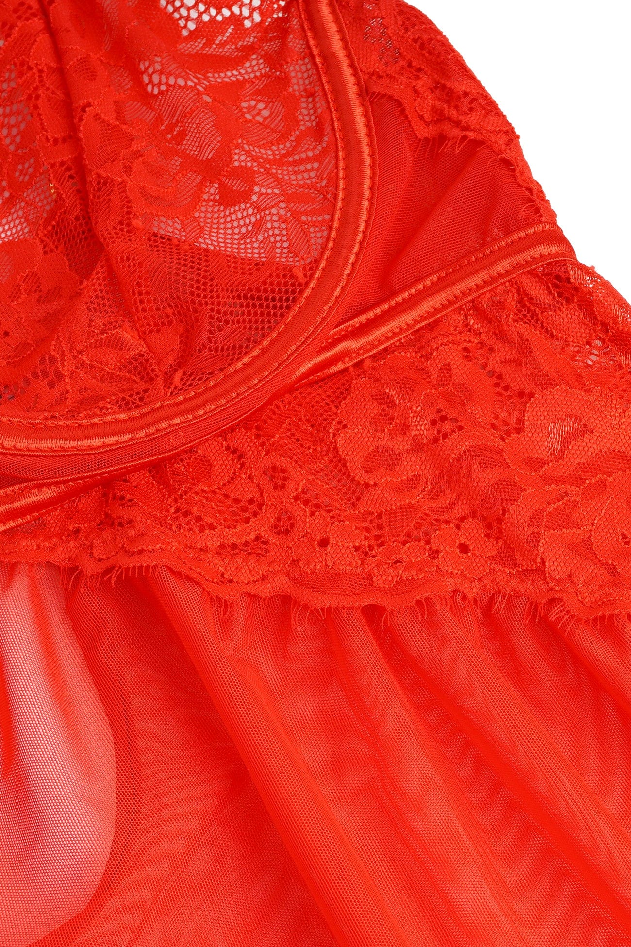 Red Lace Underwire Babydoll