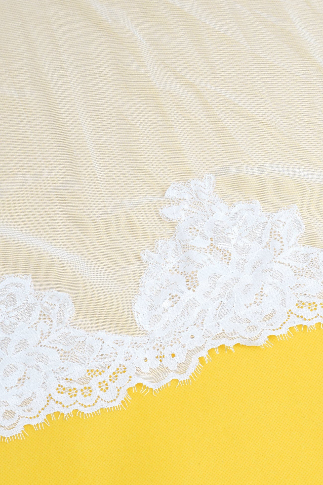 White Sheer Mesh Floral Lace Robe