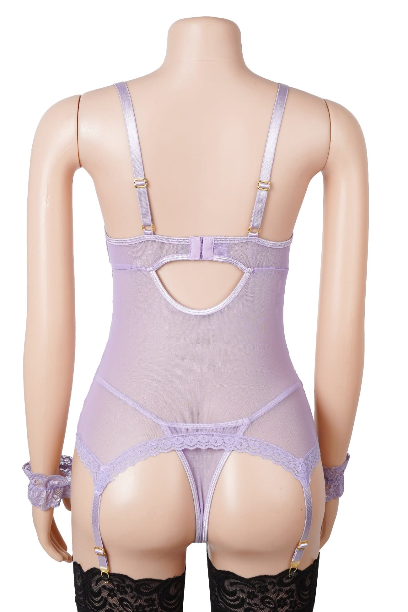 Lavender Floral Lace Plunge Chemise
