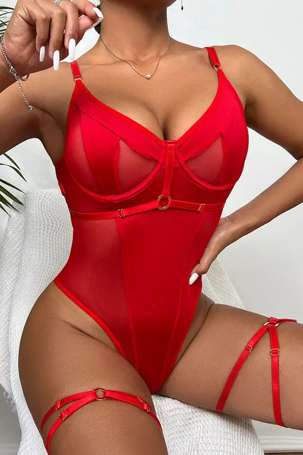 Call Me Baby Red Mesh Teddy Velvet Kitten