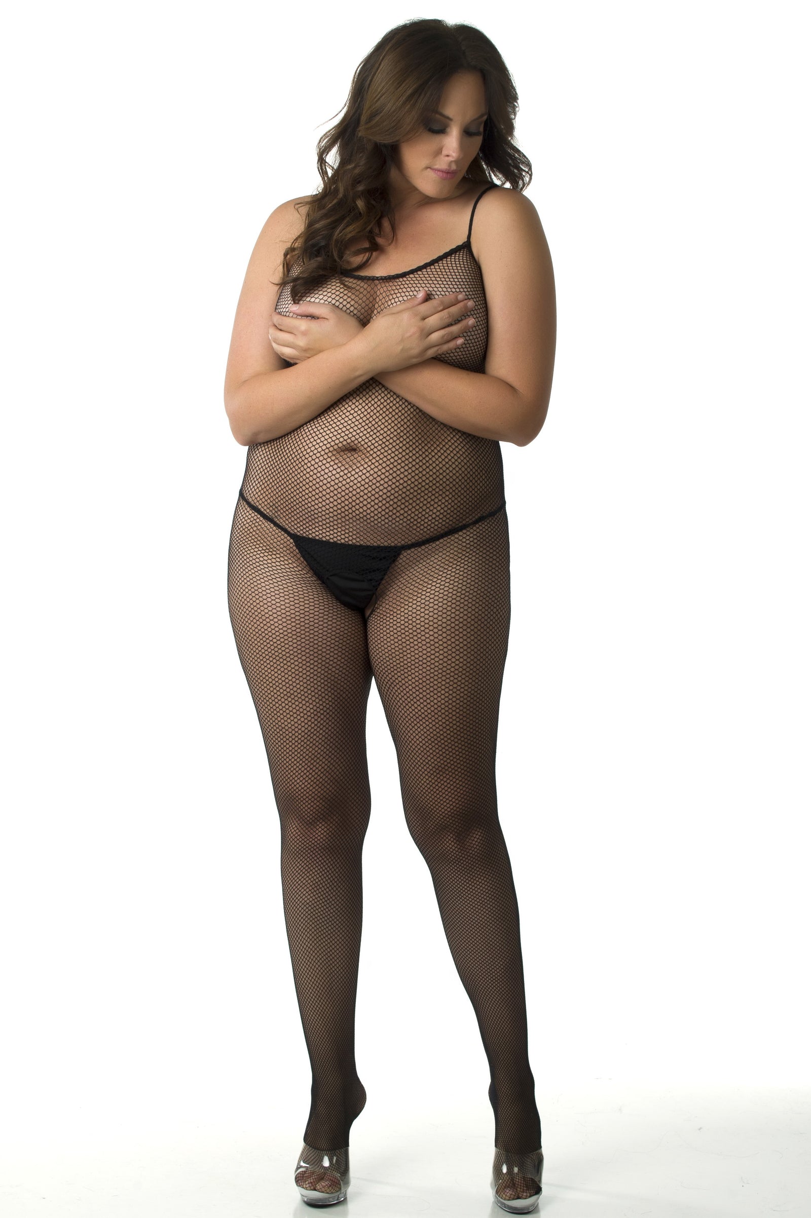 Plus Small Talk Crotchless Bodystocking