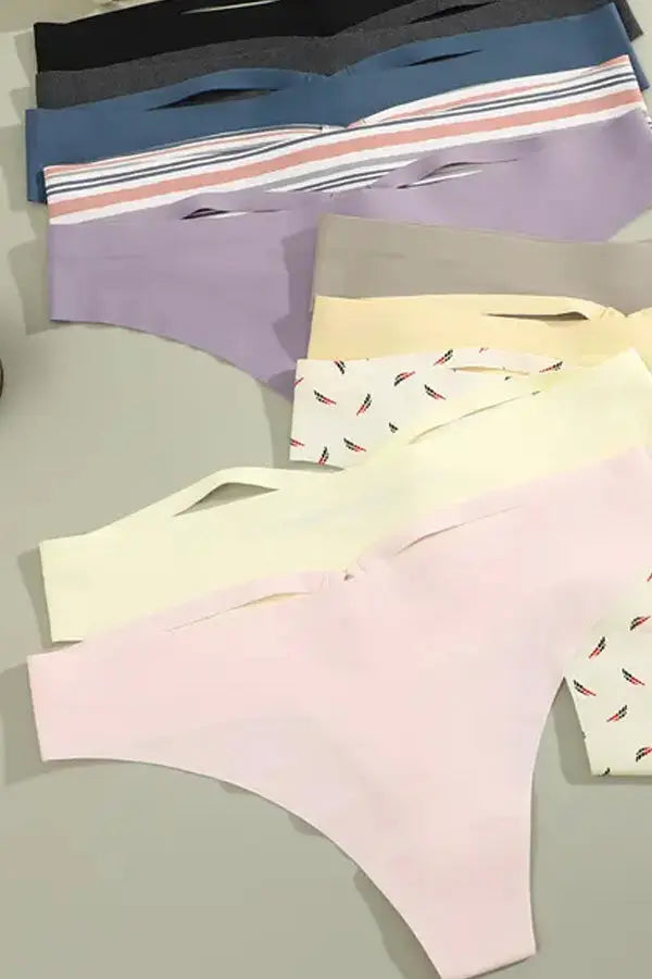 White Stripe Seamless Thong FineToo