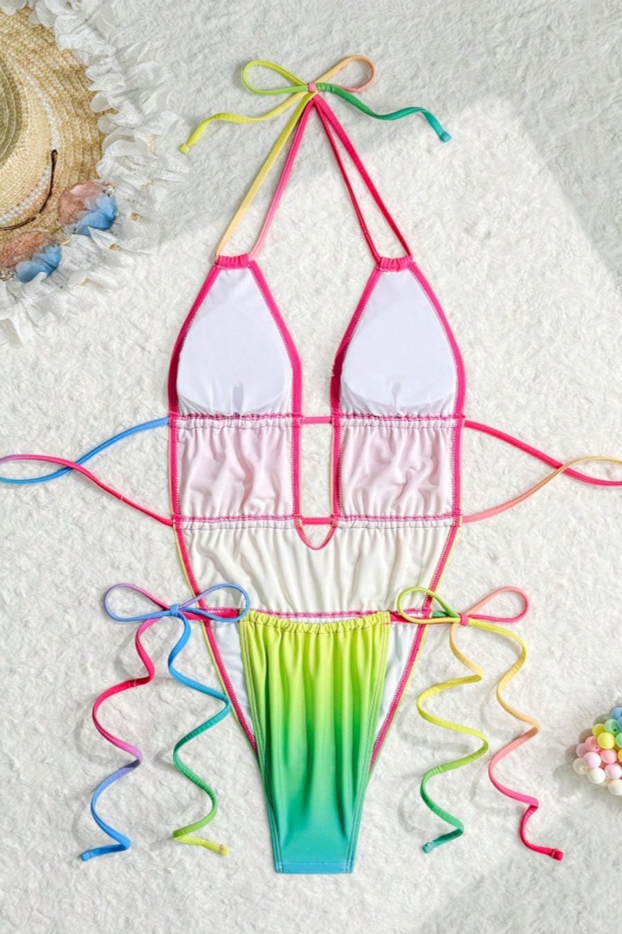Rainbow Gradient One Piece Swimsuit