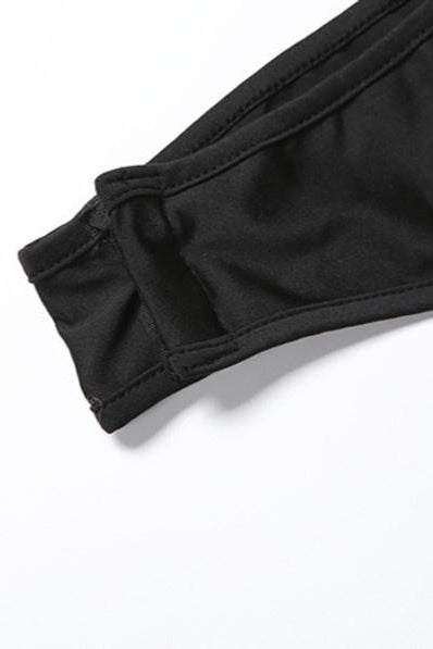 Black Halter Neck Cut Out Maxi Dress