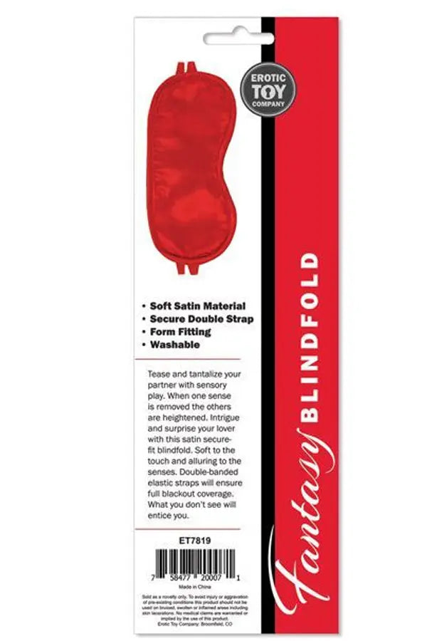 Erotic Red Satin Fantasy Blindfold Eldorado