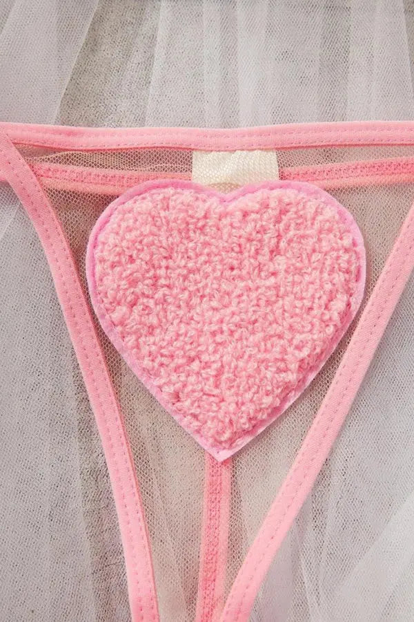 Heart Halter-Neck Bra & G-String Set Lingerie Diva