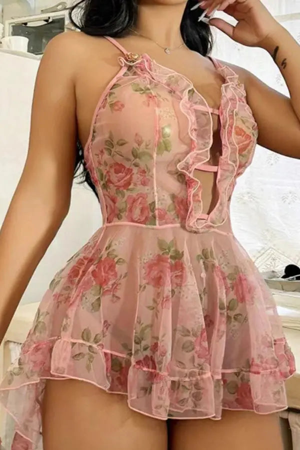 Blushing Petals Babydoll Lingerie Diva