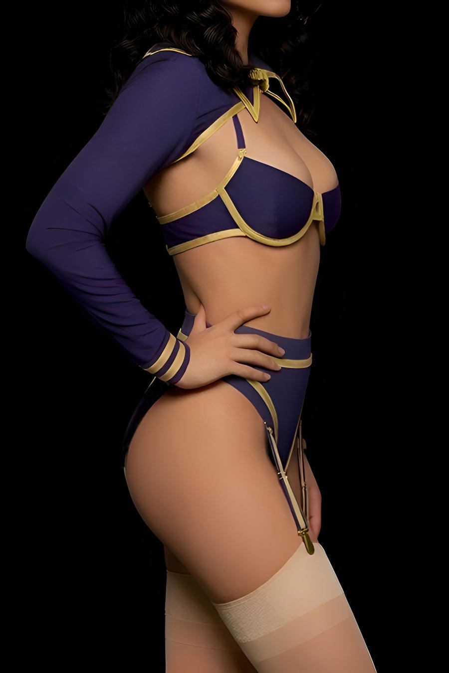 Sexy Pilot Bra Set Costume