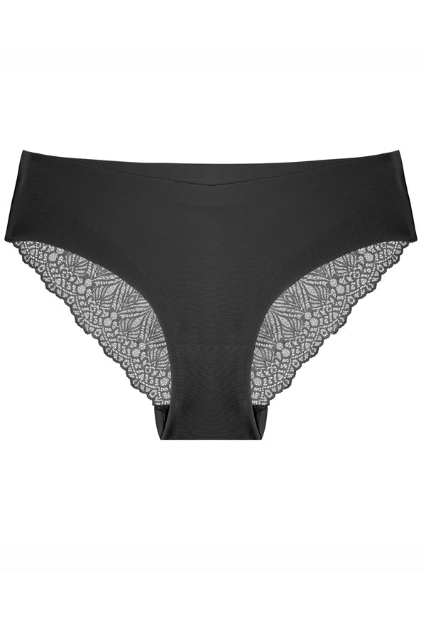 Black Cheeky Lace Hipster Panty