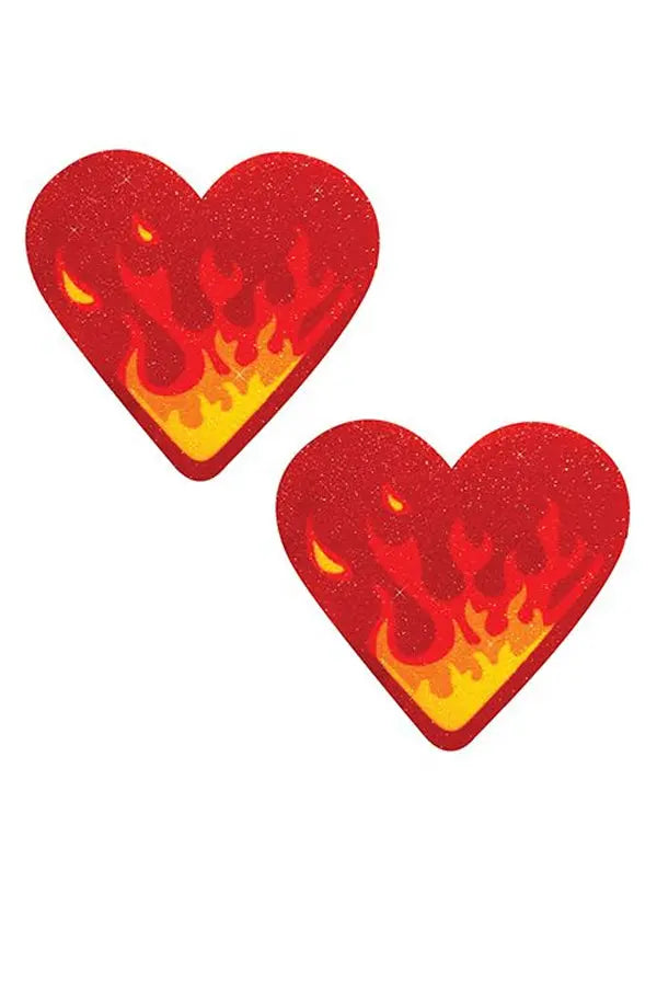 Fire Flame Heart Nipztix Pasties Eldorado