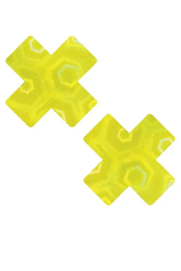 Neon Yellow Holographic X Factor Pasties Eldorado