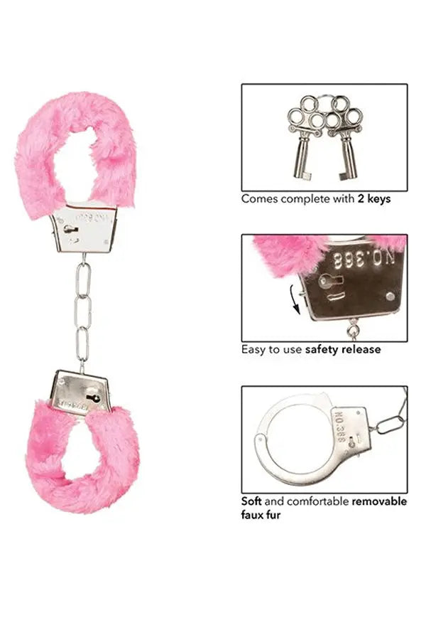 Pink Soft Faux Fur Handcuffs Eldorado