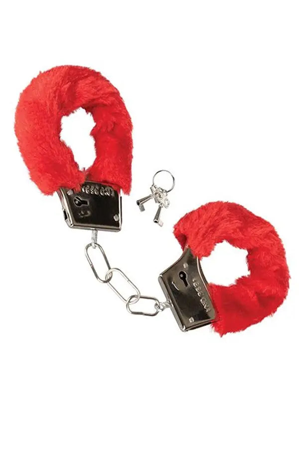 Red Soft Faux Fur Handcuffs Eldorado