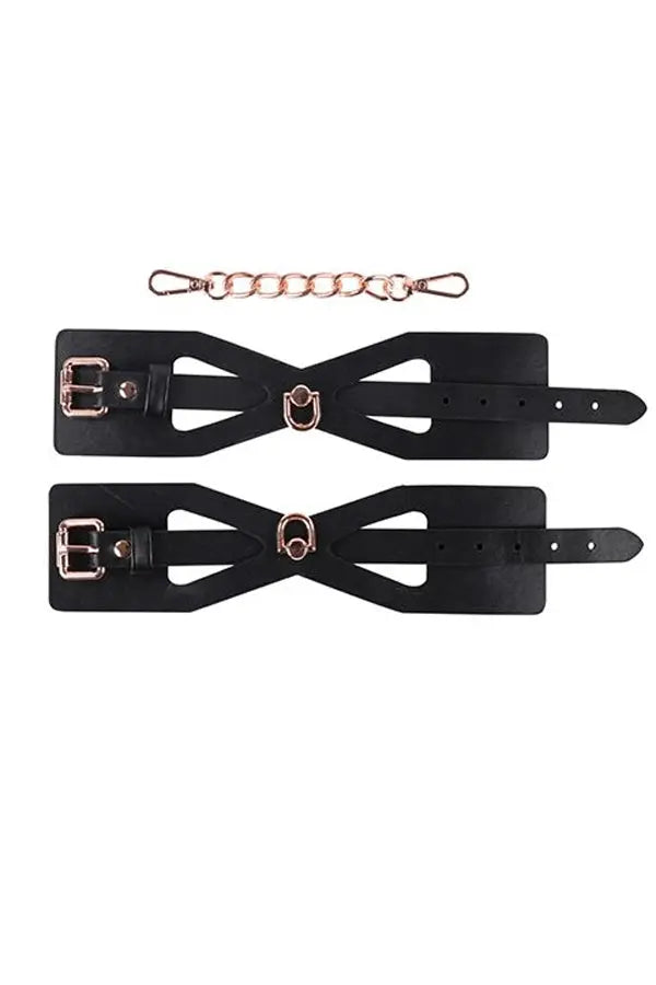 Black and Rose Gold Handcuff Restraints Eldorado