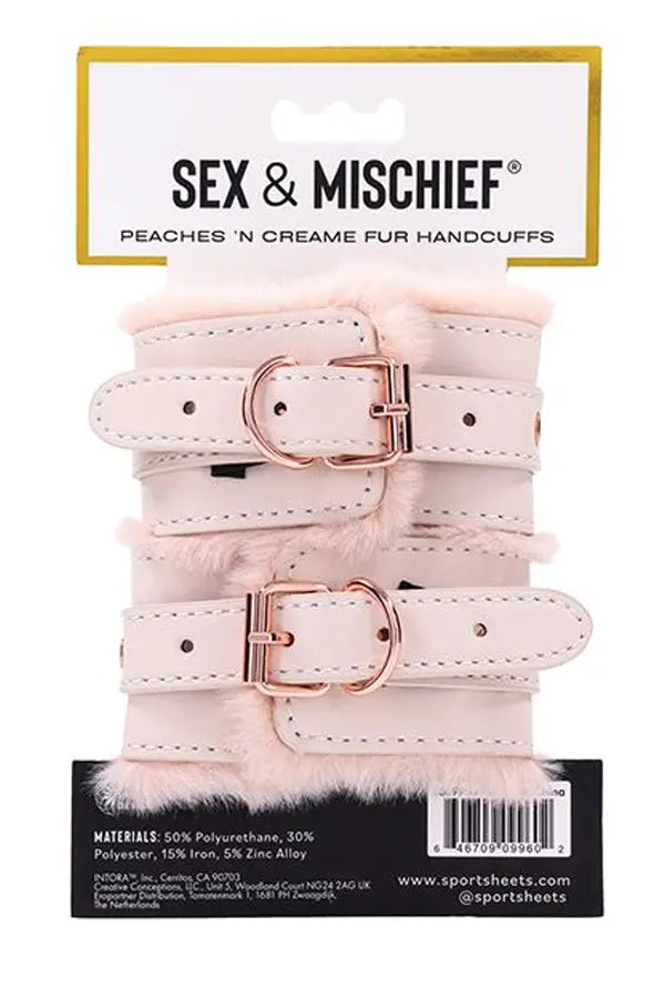 Peaches 'n CreaMe Fur Handcuffs Restraints Eldorado