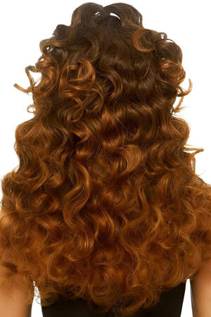 Brown 24" Long Curly Ponytail Wig