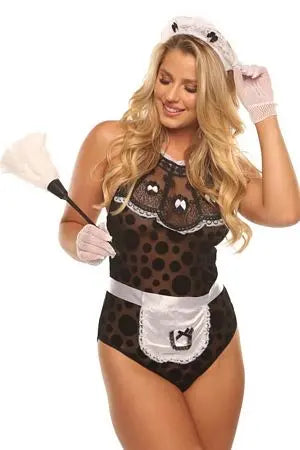 Naughty French Maid 4 Pc Set Velvet Kitten