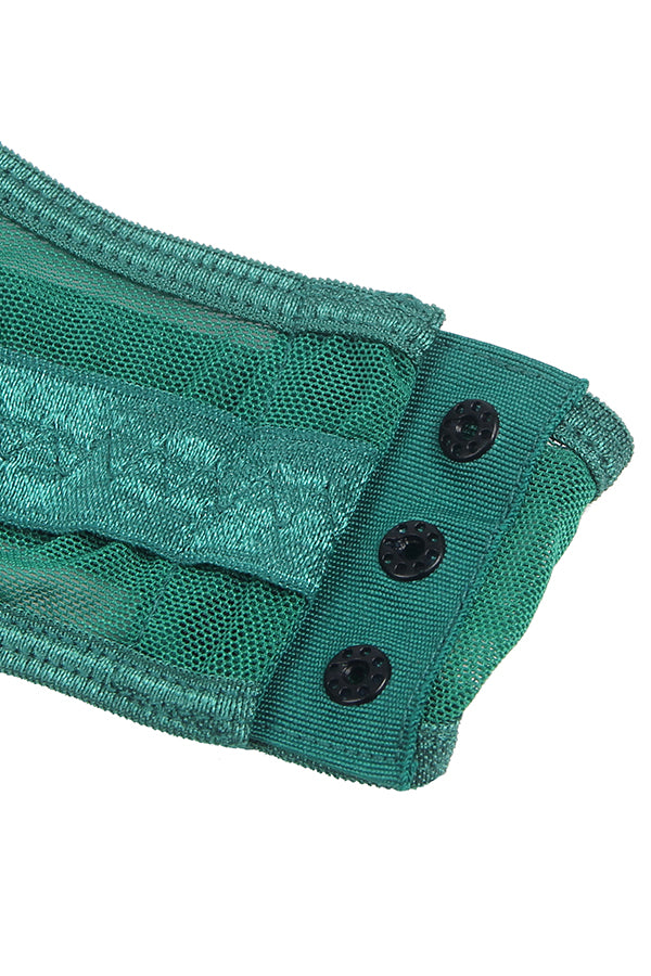 Plus Size Green Lace Teddy Bodysuit