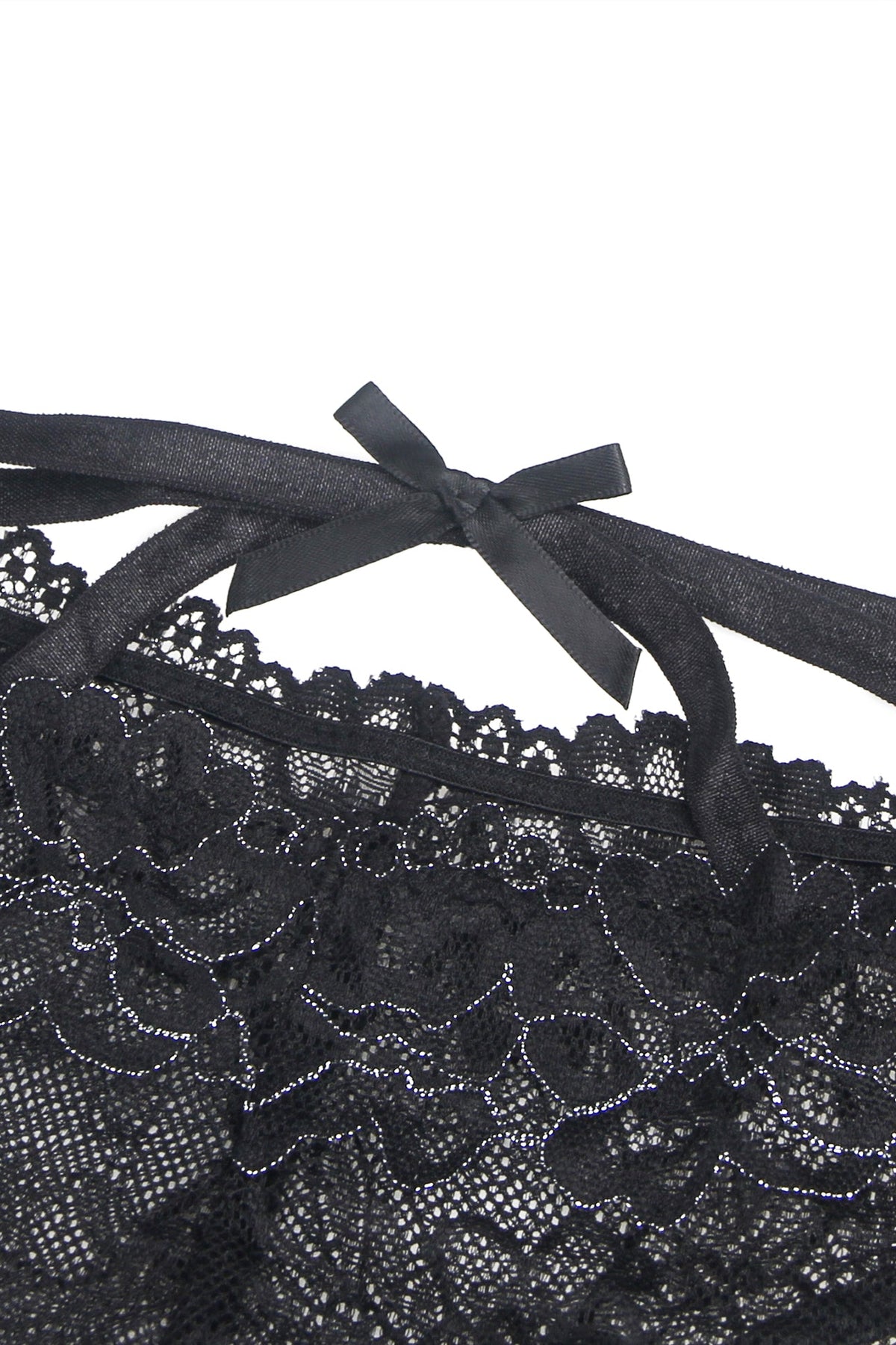 Sexy Black Lace Crotchless Panties