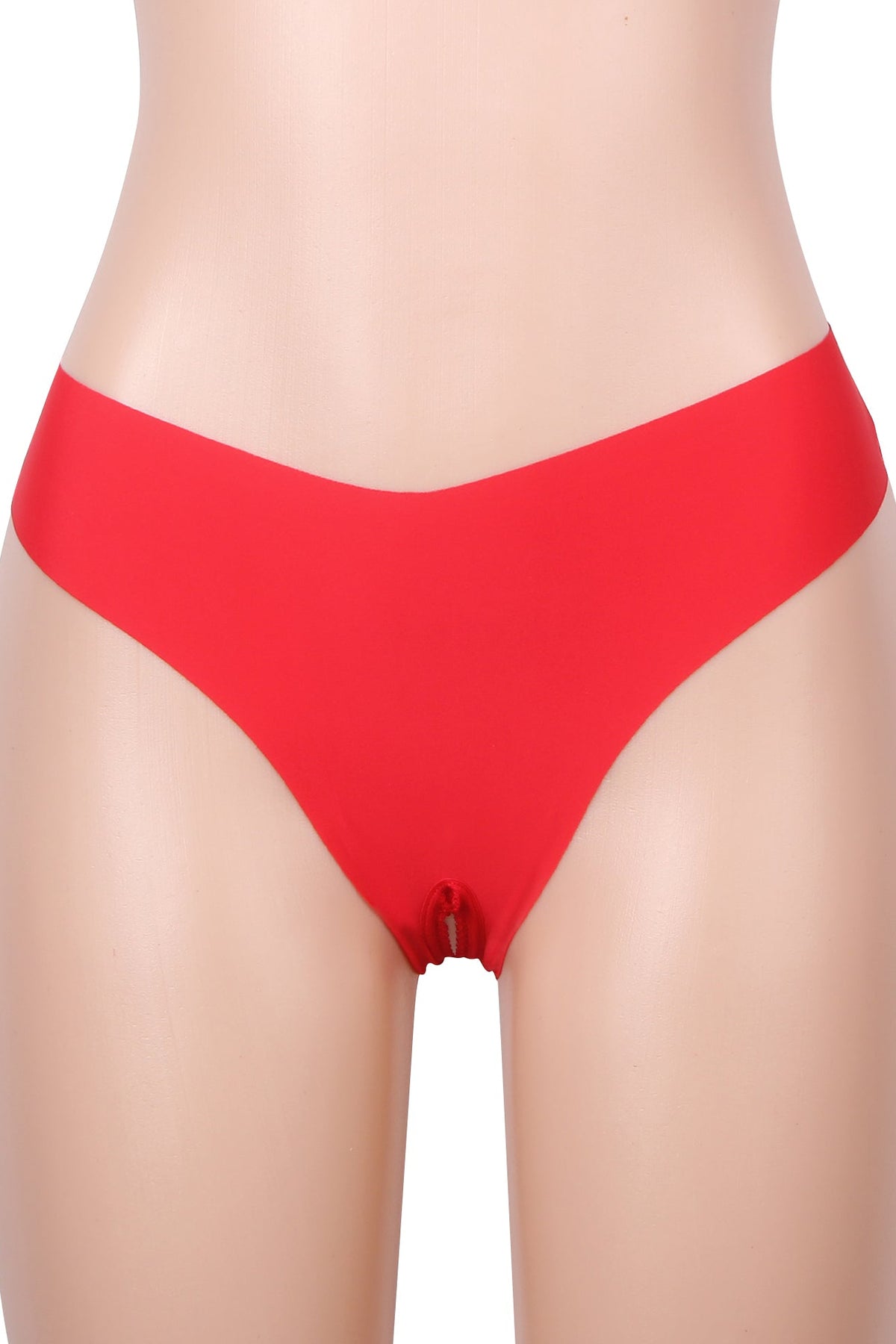 Red Crotchless Lace Back Panties