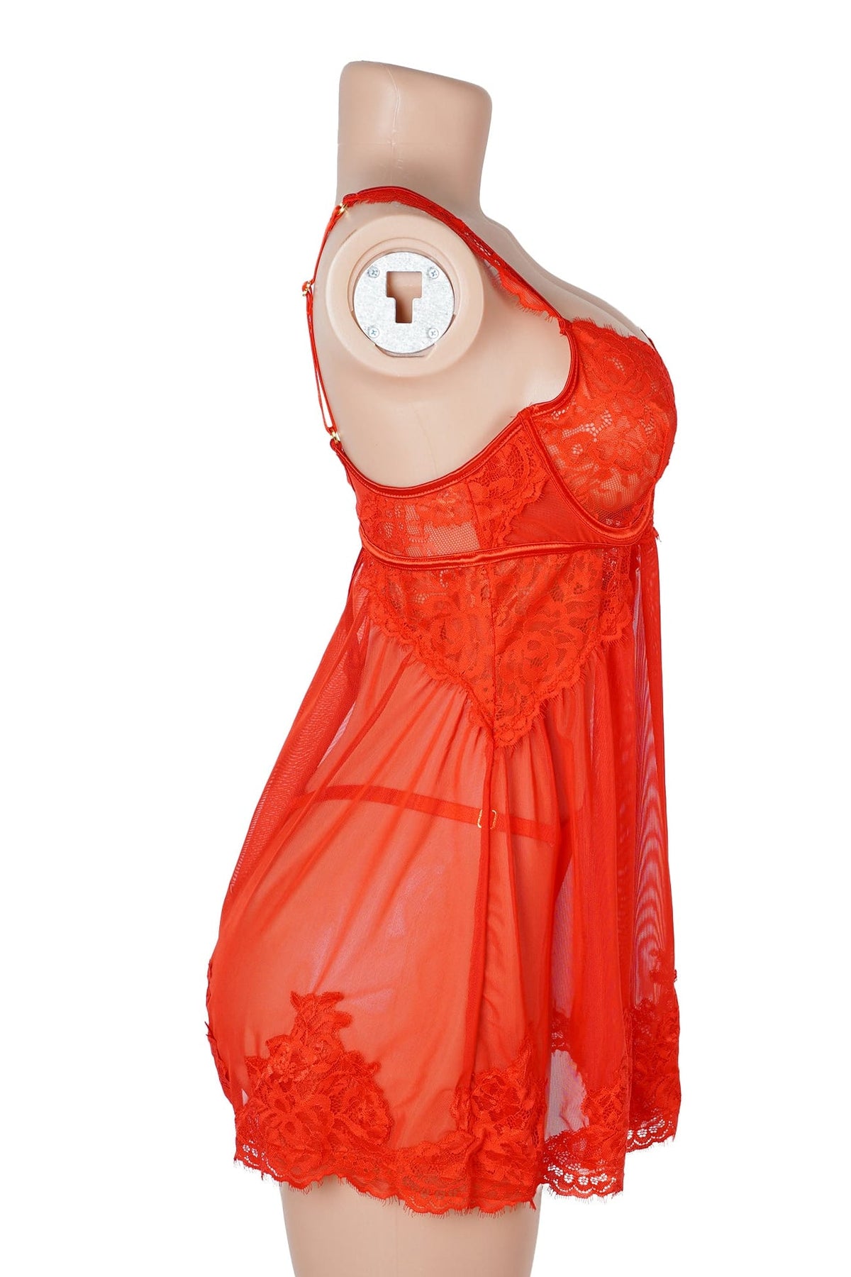 Red Lace Underwire Babydoll
