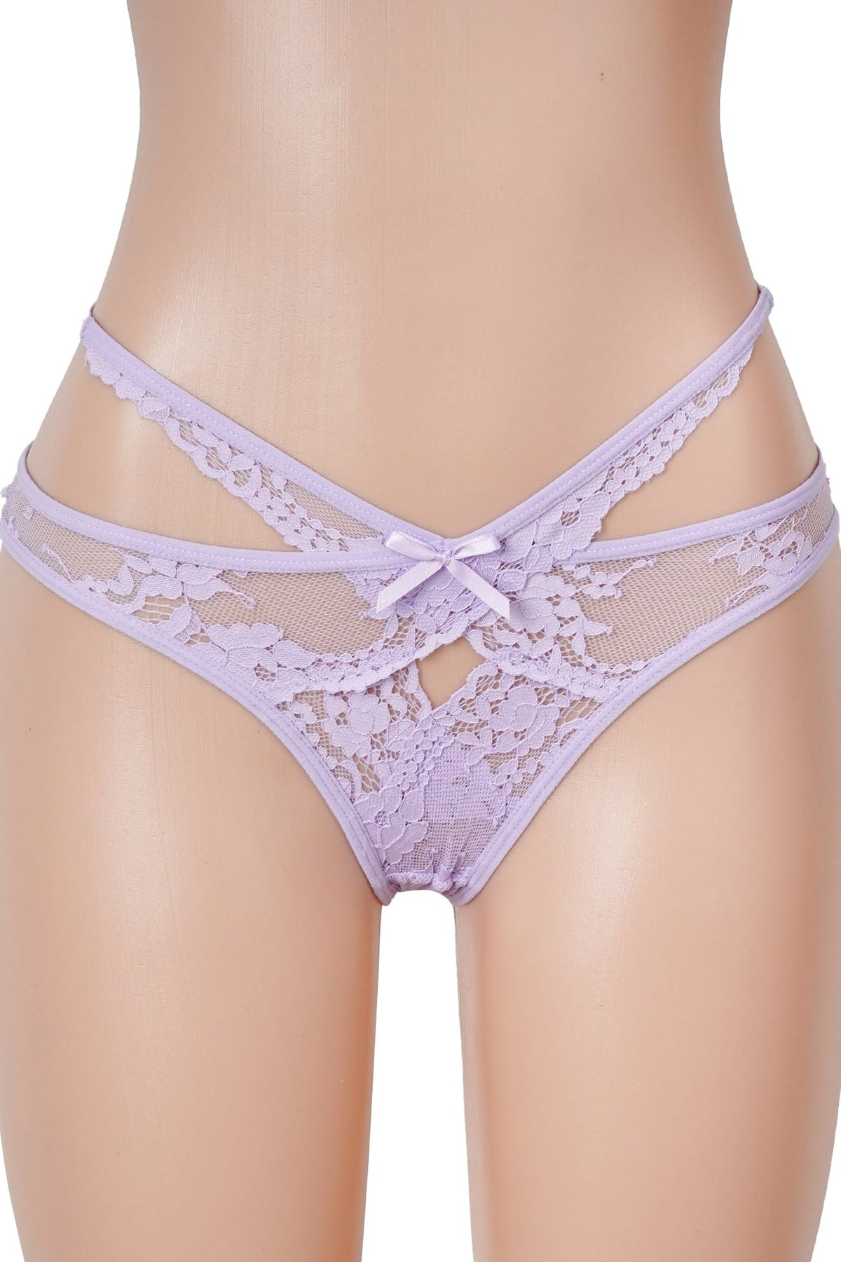 Lavender Floral Lace Strappy Panty