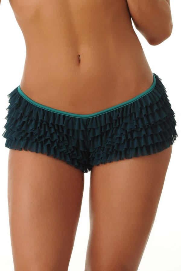 Teal Ruffle Truffle Boyshort