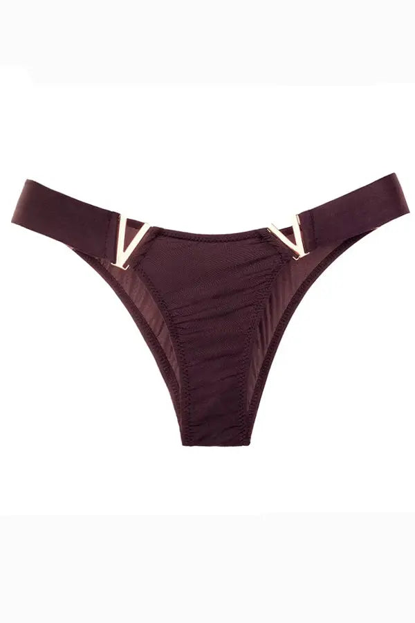 Purple Cheeky Cut Panty with V Shape FineToo