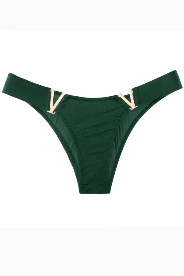 Green Cheeky Cut Panty with V Shape