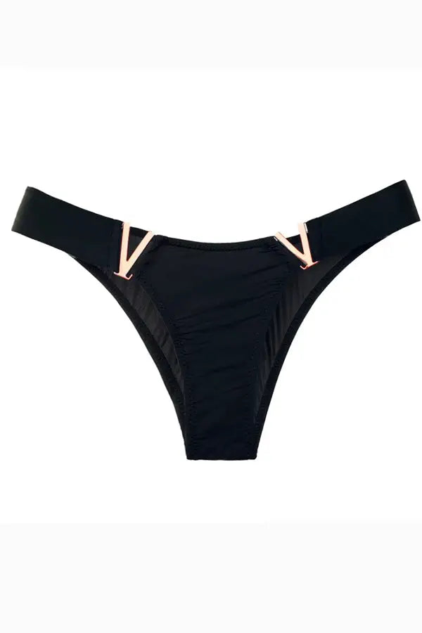 Black Cheeky Cut Panty with V Shape FineToo