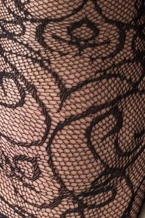 Black Hypnotic Tale Fishnet Tights Yelete