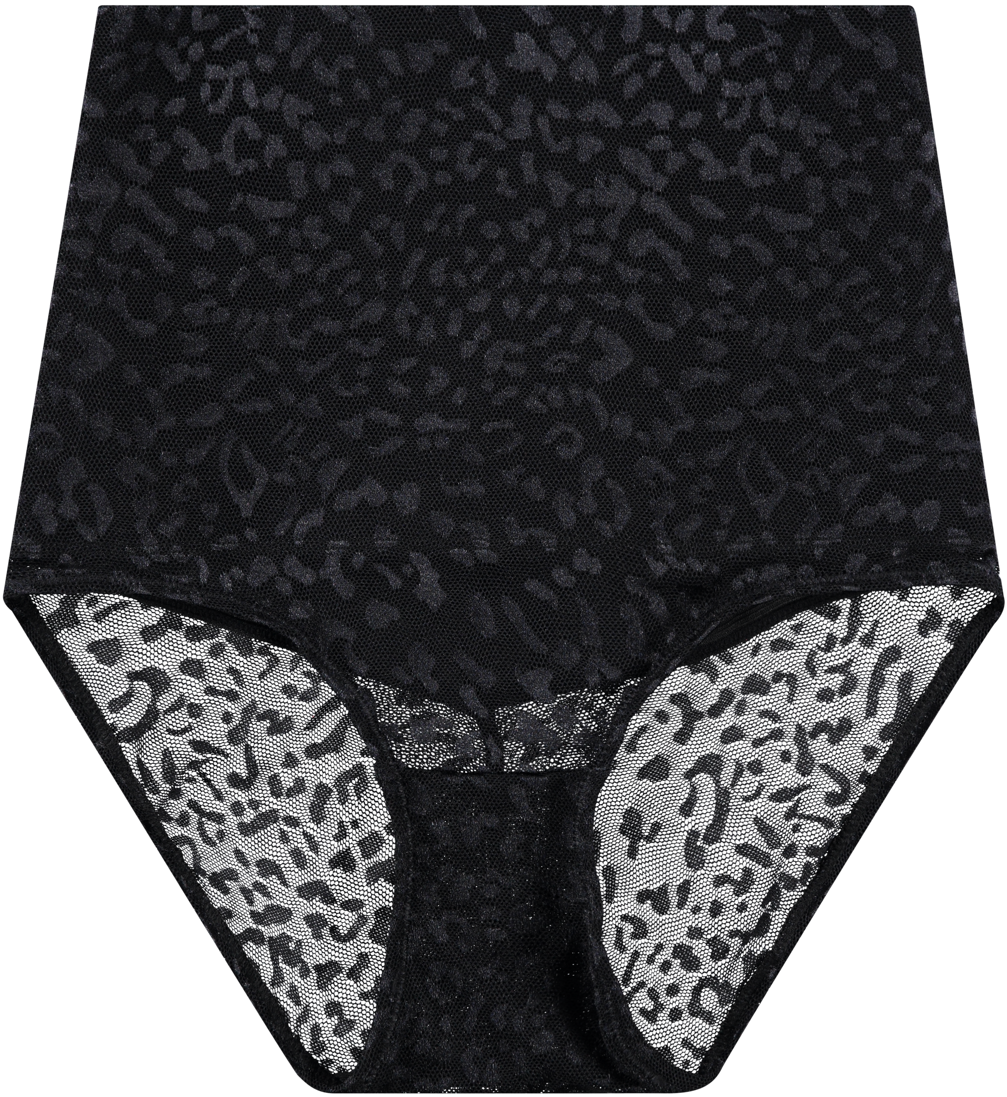 Wild Elegance : Designer Duo of Black Leopard Print Shaper Panties - Breathable Firm Control