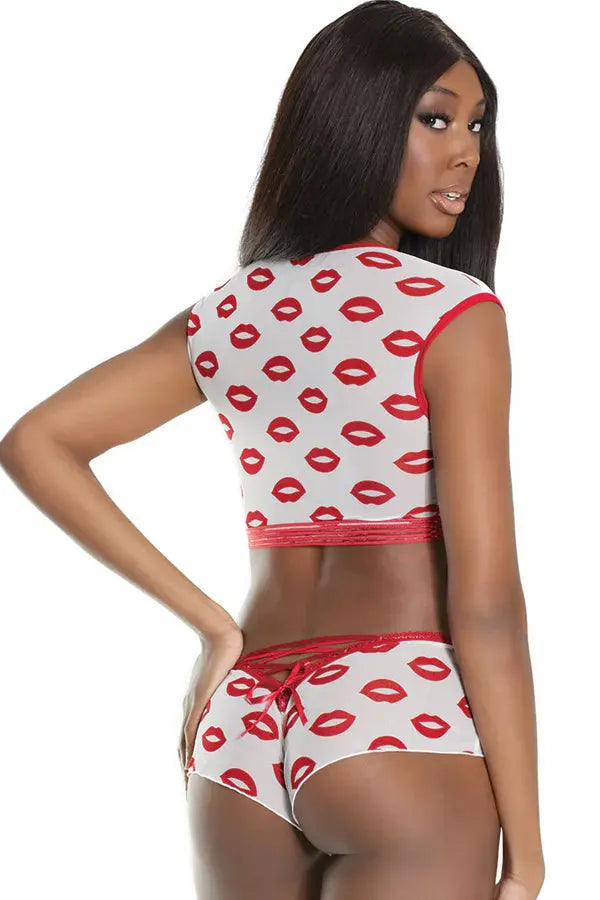 Kiss Mesh Bra Set Coquette