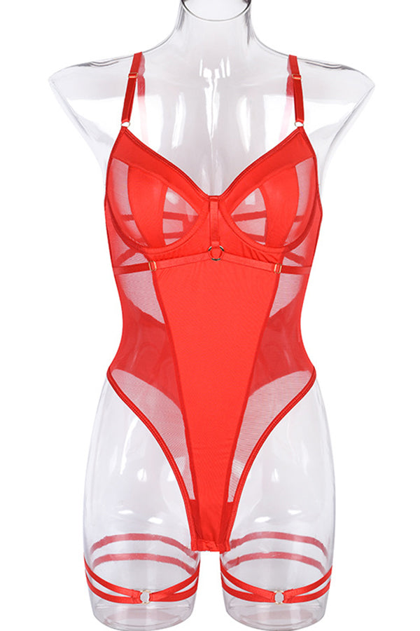 Call Me Baby Red Mesh Teddy