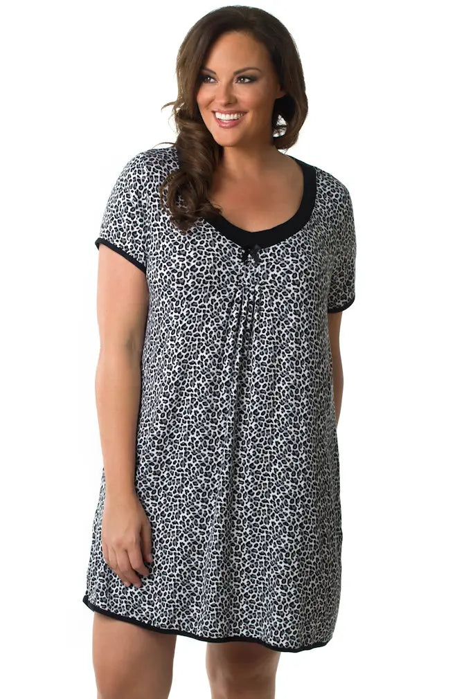 Plus Simply Me PJ Shirt Velvet Kitten