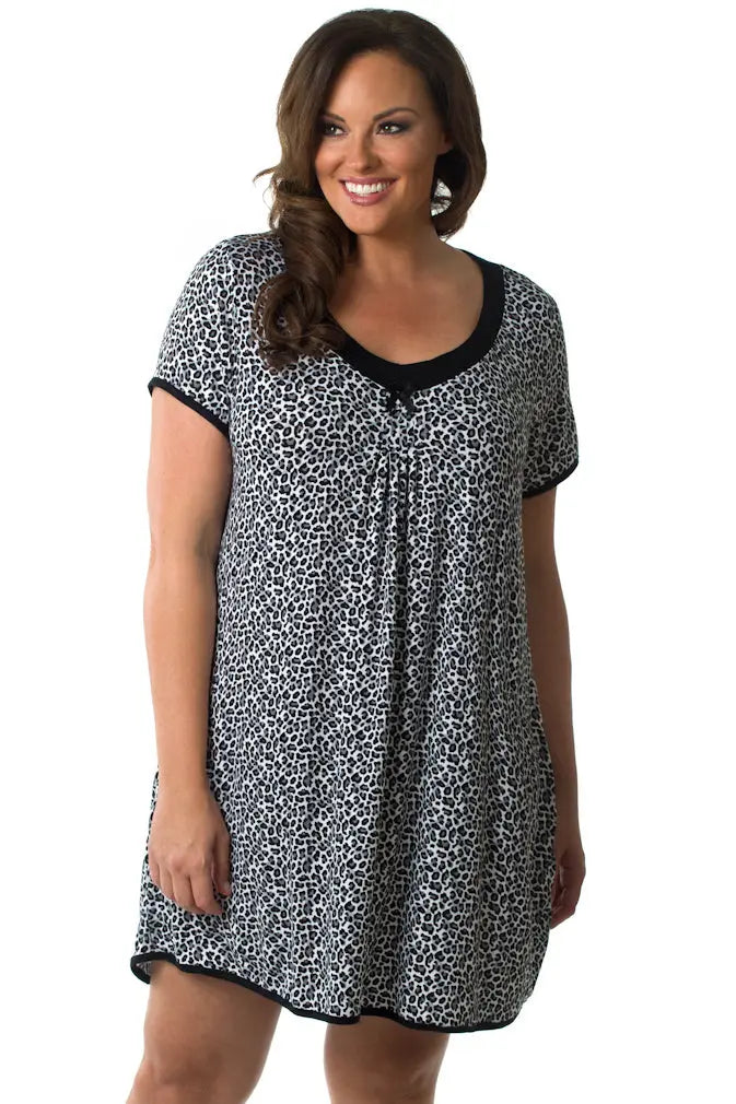 Plus Simply Me PJ Shirt Velvet Kitten