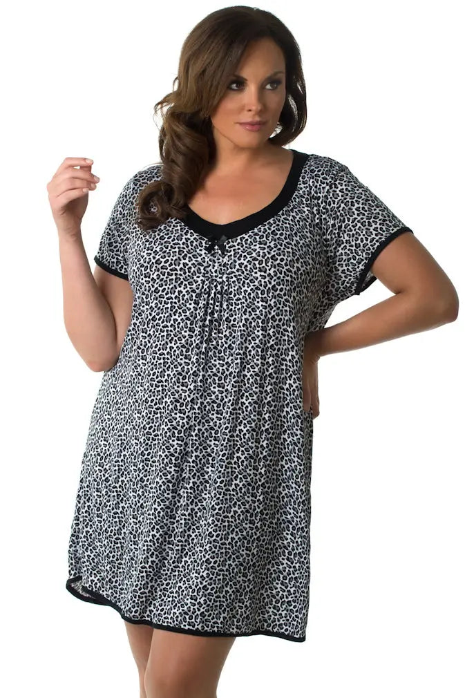 Plus Simply Me PJ Shirt Velvet Kitten