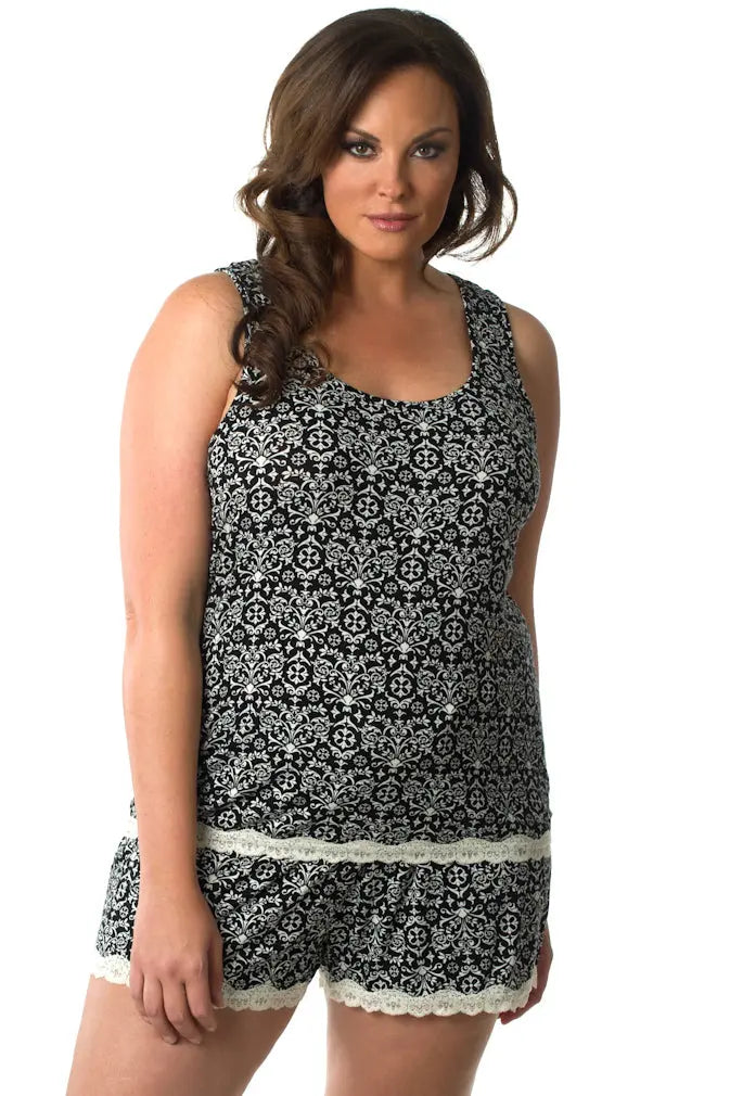 Plus Cozy Up Short PJ Velvet Kitten