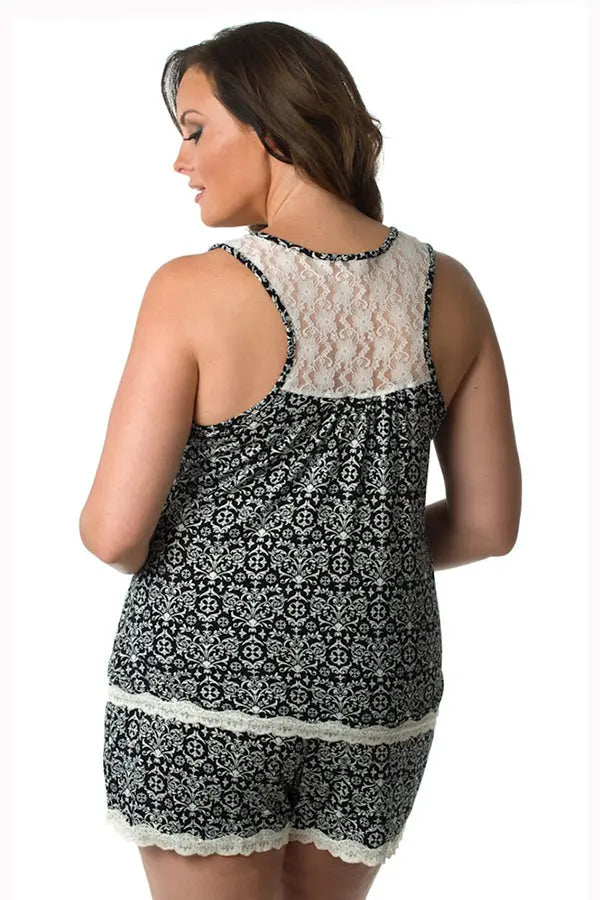 Plus Cozy Up Short PJ Velvet Kitten