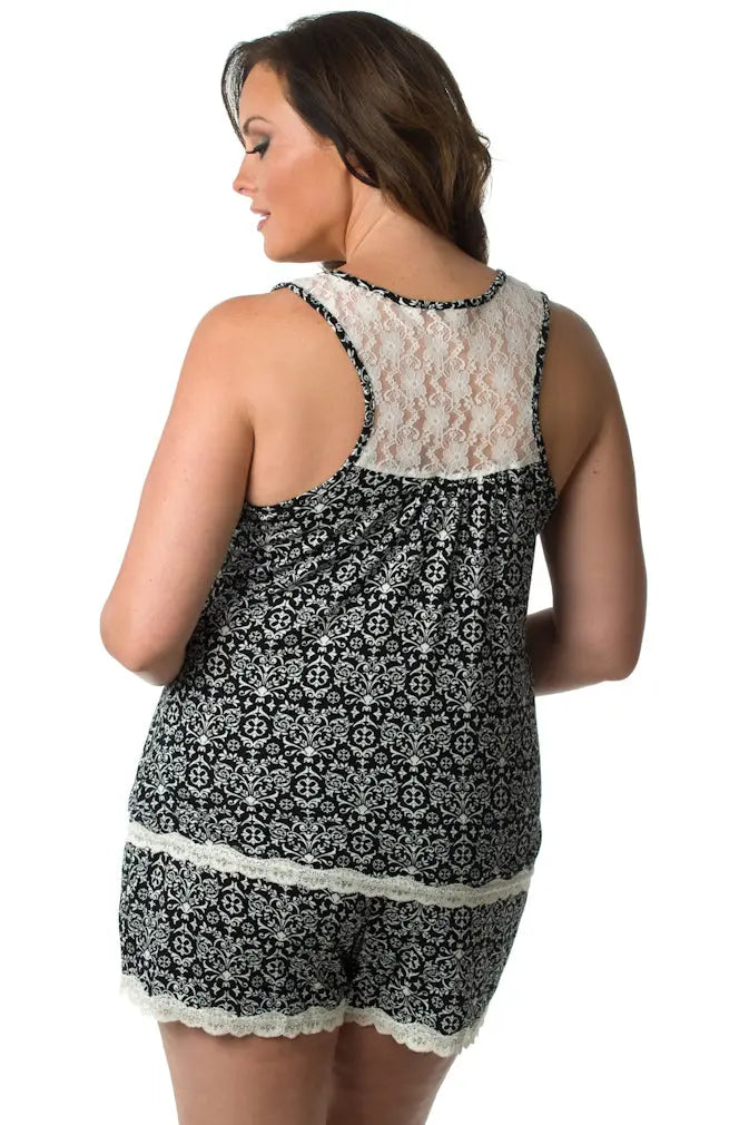 Plus Cozy Up Short PJ Velvet Kitten