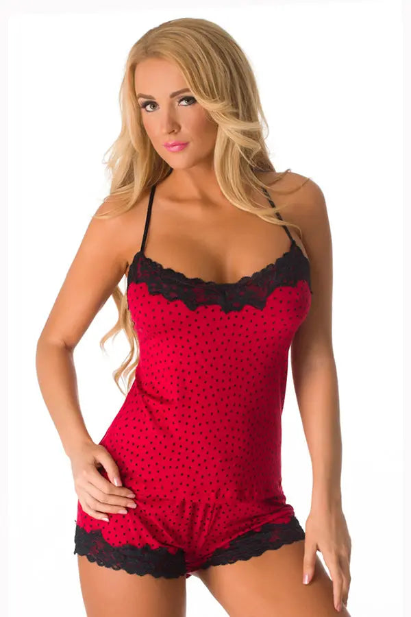Wandering Hearts Cami Short Set Velvet Kitten