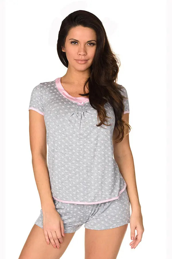 Grey Simply Me Short Set Velvet Kitten