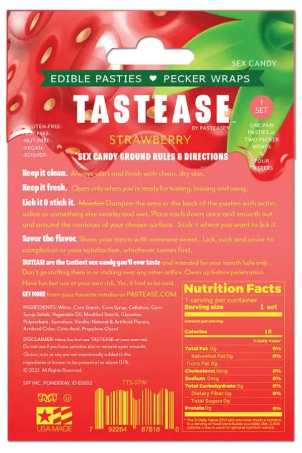 Tastease Strawberry Edible Pasties Eldorado