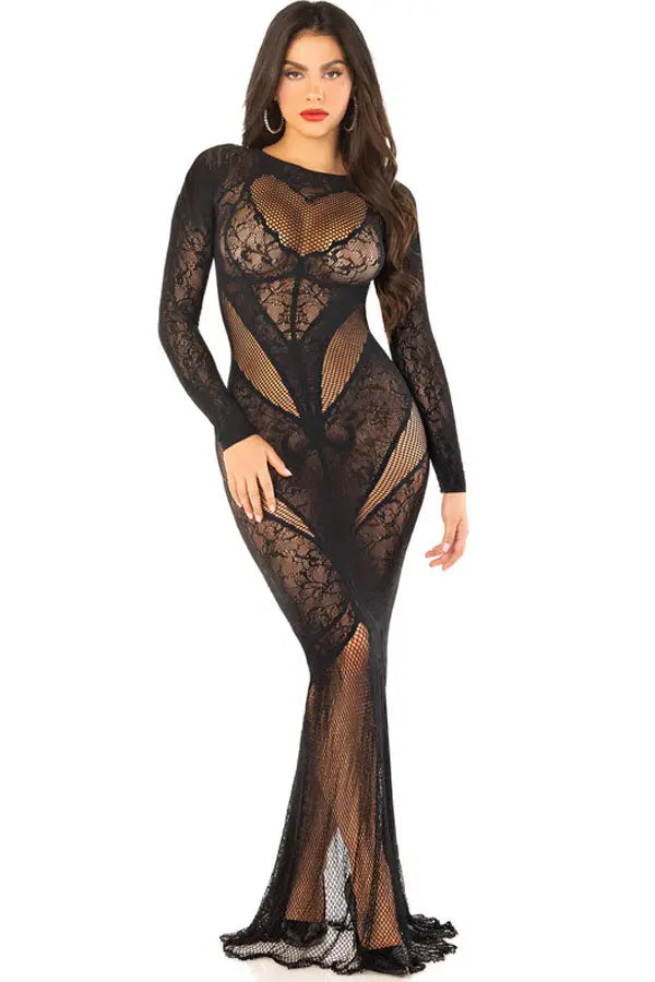 Black Sweet Seduction Body Con Dress Leg Avenue