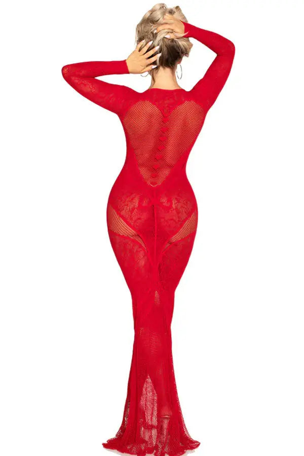 Red Sweet Seduction Body Con Dress Leg Avenue
