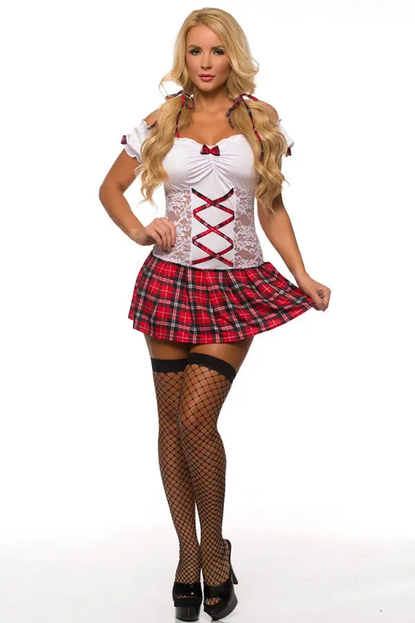 Study Partner School Girl Costume Velvet Kitten