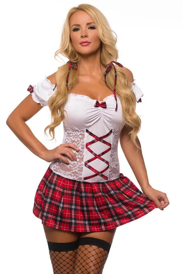 Study Partner School Girl Costume Velvet Kitten