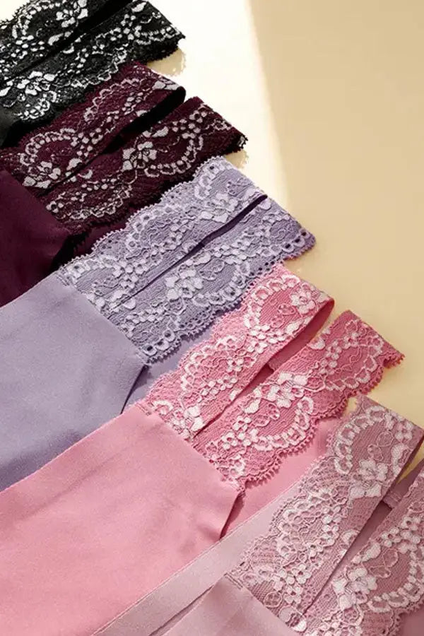 Purple Lace Strap Hipster Panty FineToo