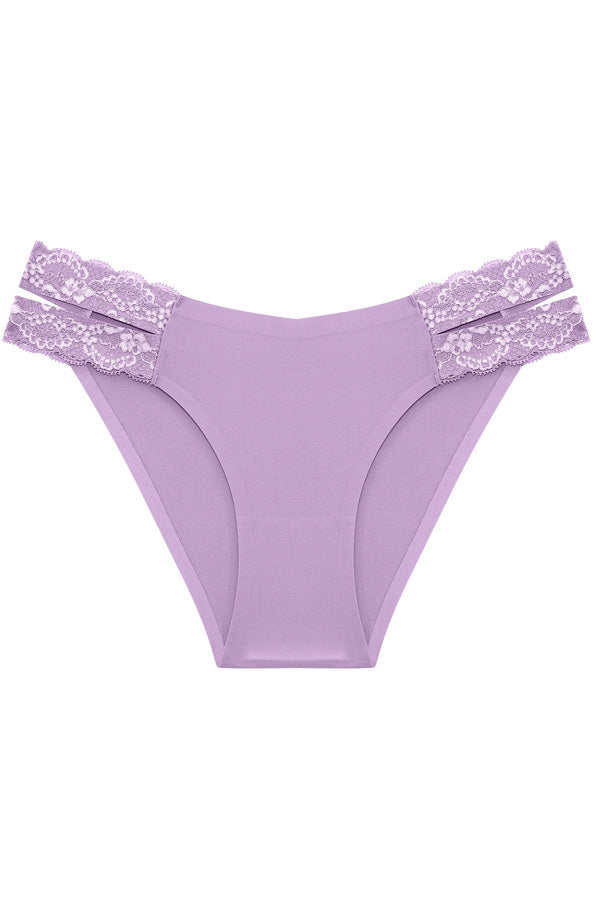 Purple Lace Strap Hipster Panty